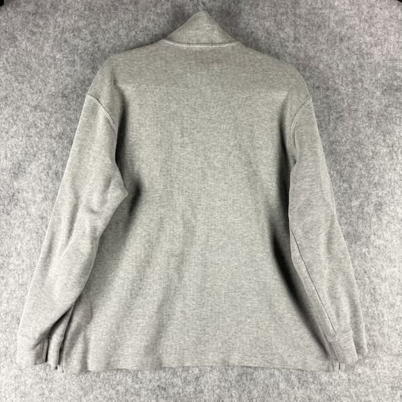 Polo Ralph Lauren Sweater Pullover Men XL Gray Cotton Knit Quarter Zip Preppy - Picture 9 of 13